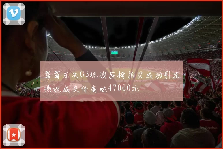 霉霉东决G3观战座椅拍卖成功引发热议成交价高达47000元